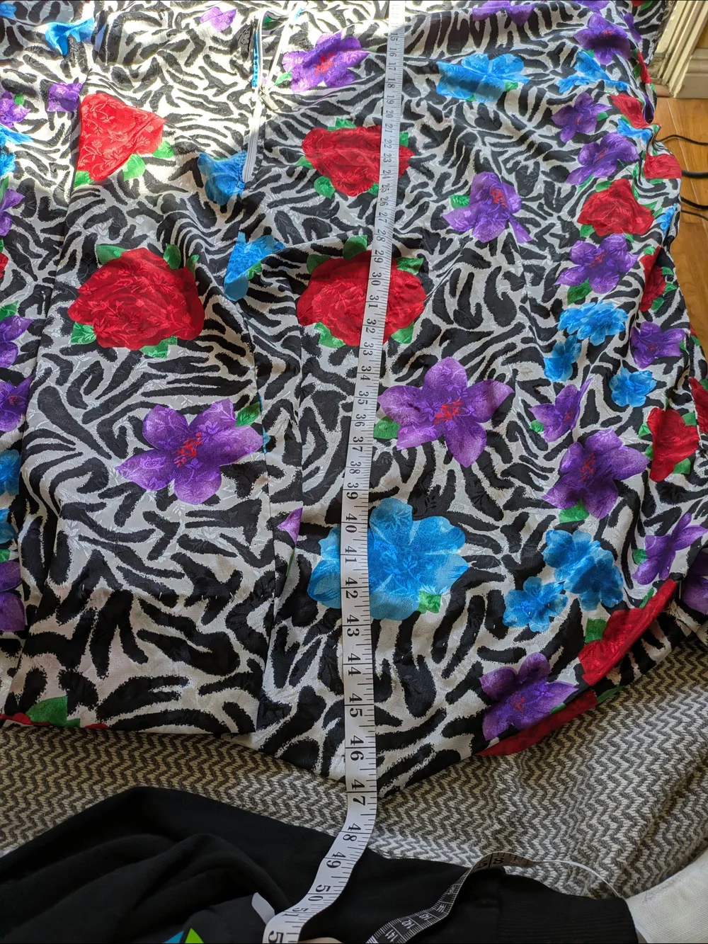 Floral Zebra Print Moomoo-Front Maxi Dress - Multicolor One Sz